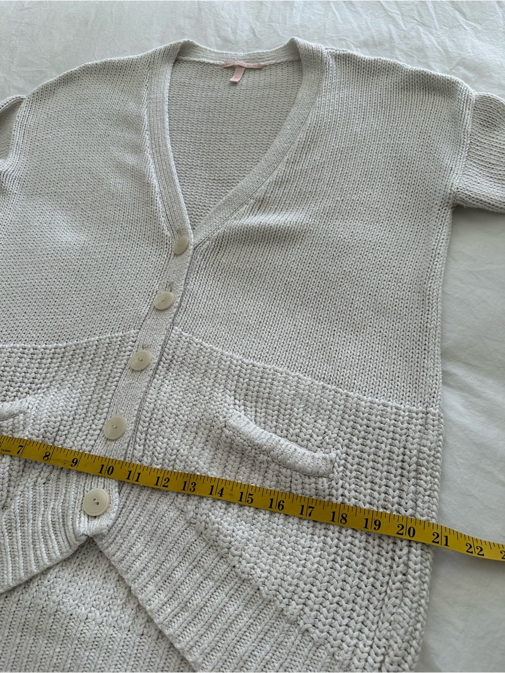 Victoria's Secret White Button-Up Knit Cardigan, size medium - Picture 10 of 13